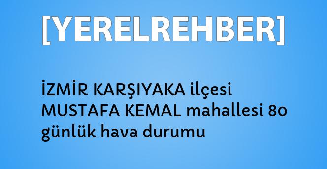 Izmir Karsiyaka Ilcesi Mustafa Kemal Mahallesi 80 Gunluk Hava Durumu Yerelrehber Turkiye Nin Rehberi