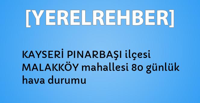 kayseri pinarbasi ilcesi malakkoy mahallesi 80 gunluk hava durumu yerelrehber turkiye nin rehberi